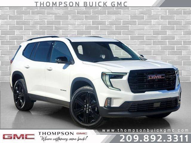 2026 GMC Acadia Elevation in Summit White — front three-quarter view