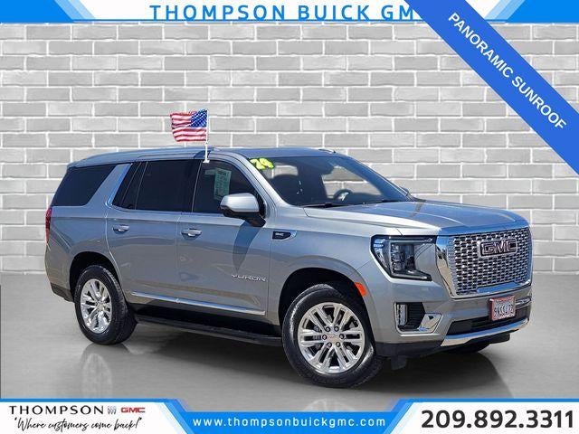 2024 GMC Yukon SLT in Sterling Metallic — front three-quarter view