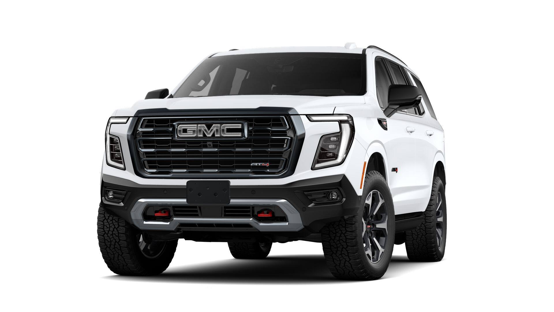 2026 GMC Yukon AT4 in Summit White — front three-quarter view