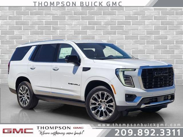 2026 GMC Yukon Denali in Glacier White Tricoat — front three-quarter view