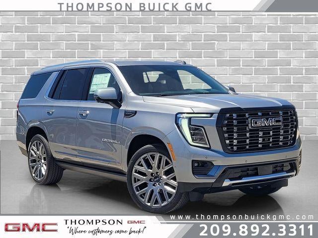 2026 GMC Yukon Denali Ultimate in Sterling Metallic — front three-quarter view