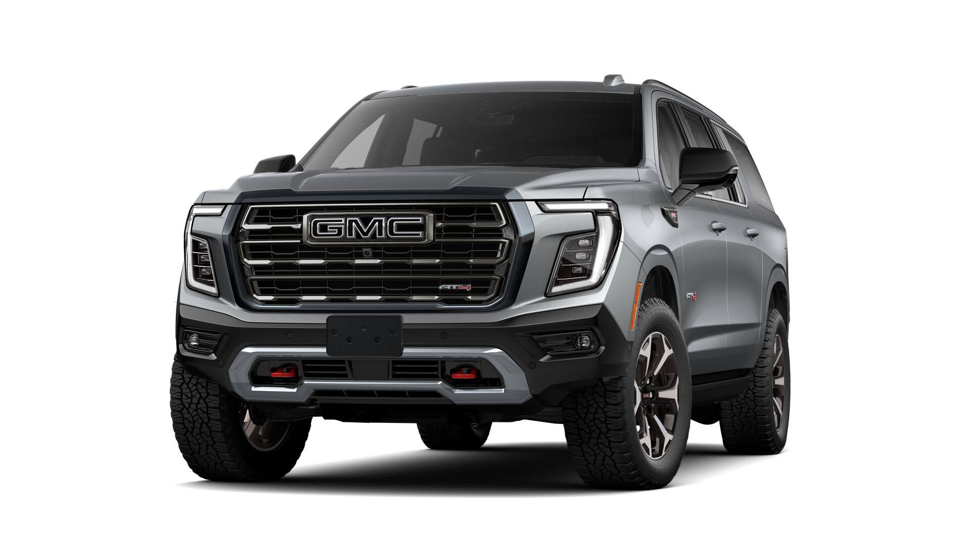 2026 GMC Yukon XL AT4 Ultimate in Sterling Metallic — front three-quarter view