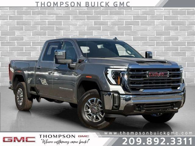 2026 GMC Sierra 2500 HD SLT in Sterling Metallic — front three-quarter view