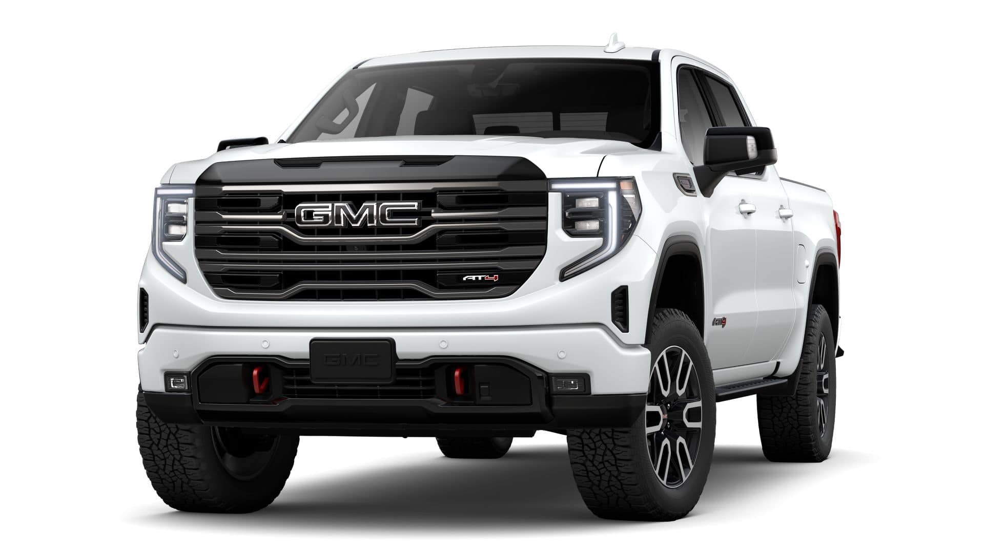 2026 GMC Sierra 1500 AT4 in Summit White — front three-quarter view