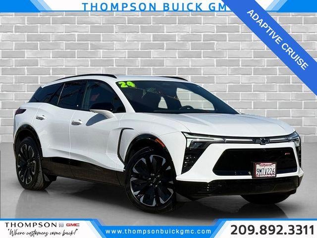 2024 Chevrolet Blazer EV RS in Summit White — front three-quarter view