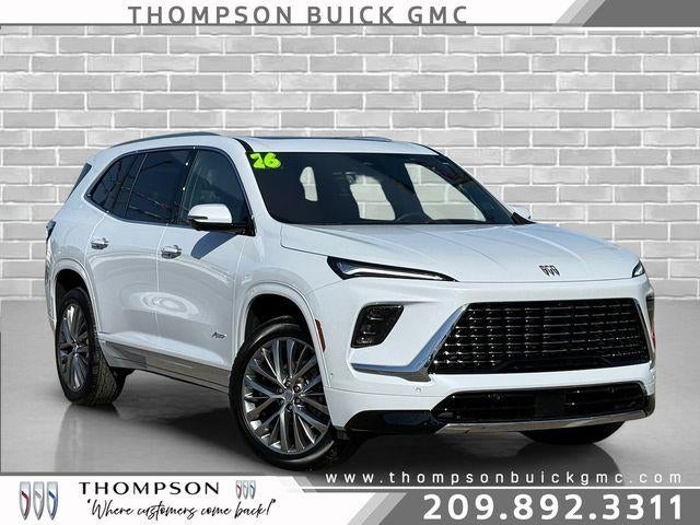 2026 Buick Enclave Avenir in Iridescent White Tricoat — front three-quarter view