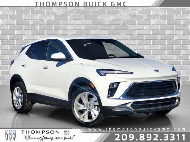 2026 Buick Encore GX Preferred in Summit White — front three-quarter view