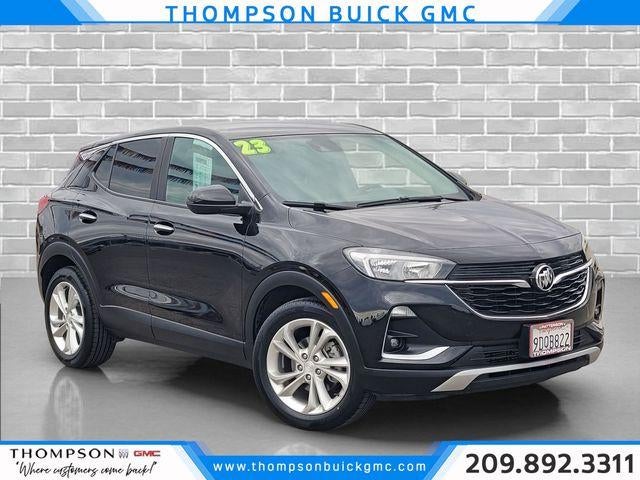 2023 Buick Encore GX Preferred in Ebony Twilight Metallic — front three-quarter view